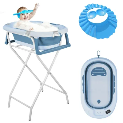Baignoire bébé pliable sur pied en acier