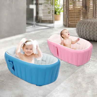 Baignoire gonflable et pliable pour bébé, PVC – image 2