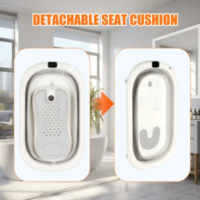 Baignoire pliable bébé avec transat et thermomètre – image 2