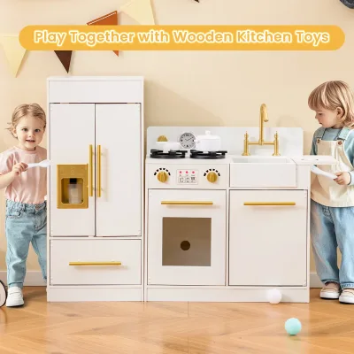 Cuisine de jeu blanche avec réfrigérateur – image 2