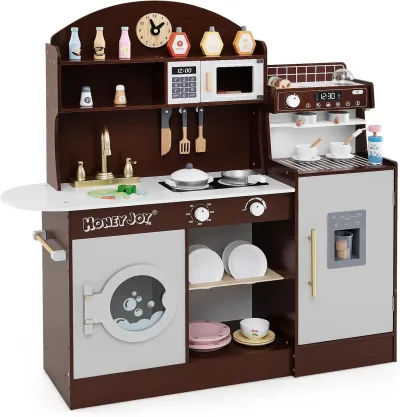 Cuisine en bois pour enfants avec 27 accessoires