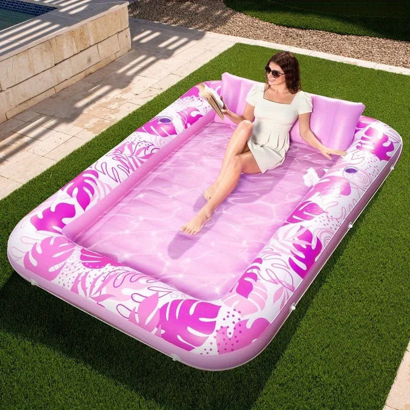 Grand transat gonflable rose pour piscine