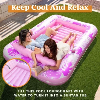Grand transat gonflable rose pour piscine – image 2