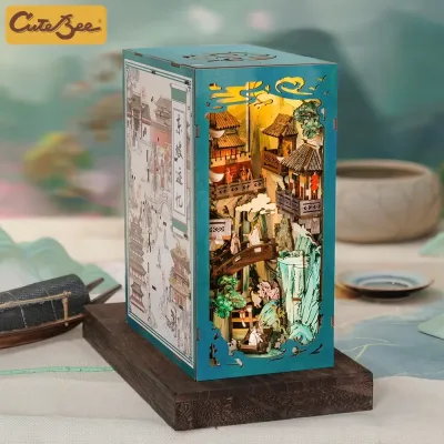 Kit de maison miniature coin de livre en bois
