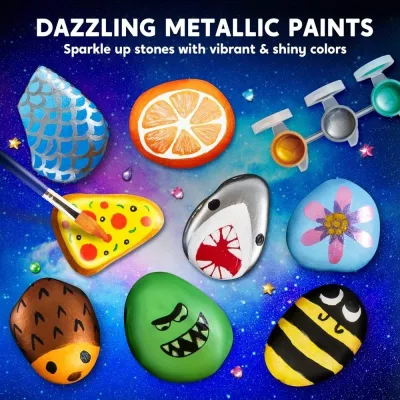 Kit de peinture sur roches qui brillent dans le noir – image 3
