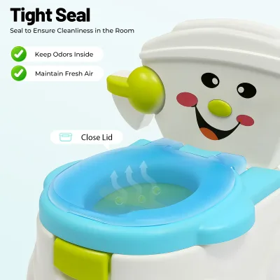 Pot bébé portable bleu avec seau amovible – image 3