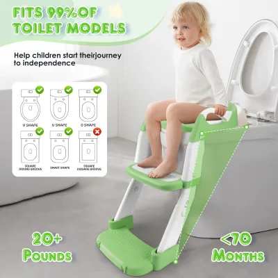 Réducteur de toilettes 3-en-1 avec marches
