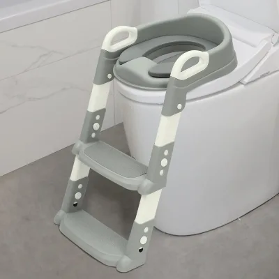 Réducteur de toilettes avec marches, gris