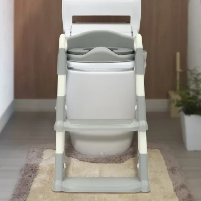 Réducteur de toilettes avec marches, gris – image 3