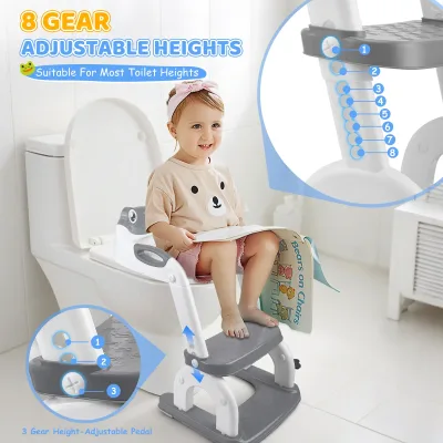 Réducteur de toilettes avec marches pliable – image 3
