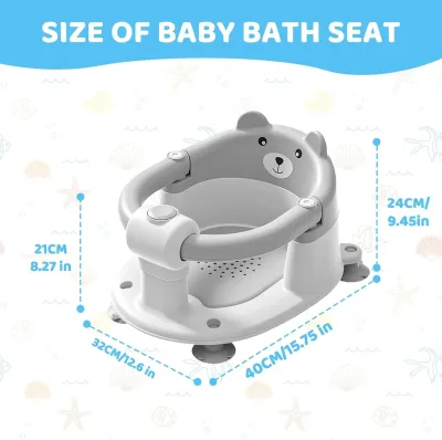 Siège de bain bébé ours antidérapant – image 2