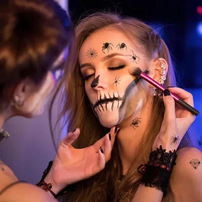 Tatouages temporaires araignées pour Halloween – image 3