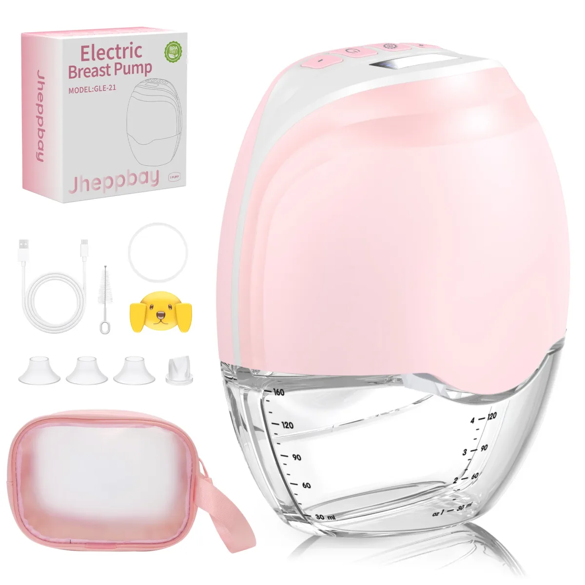 Tire-lait électrique mains libres, lot de 2 pièces