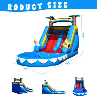 Toboggan aquatique gonflable en PVC avec piscine – image 3